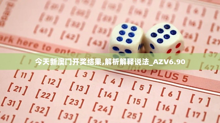 今天新澳门开奖结果,解析解释说法_AZV6.90