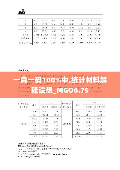 一肖一码100%中,统计材料解释设想_MGO6.75