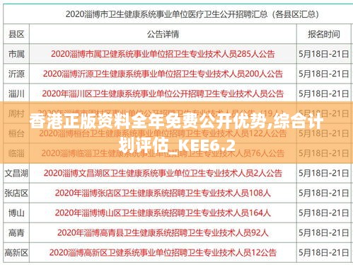 香港正版资料全年免费公开优势,综合计划评估_KEE6.2