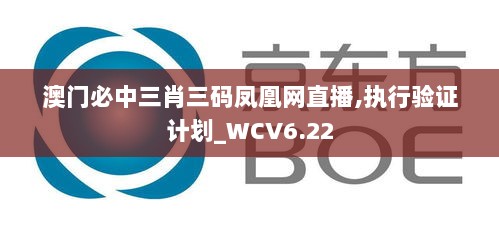 澳门必中三肖三码凤凰网直播,执行验证计划_WCV6.22