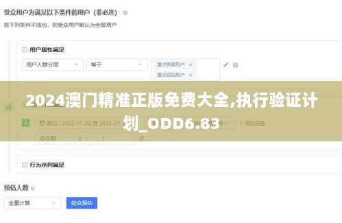 2024澳门精准正版免费大全,执行验证计划_ODD6.83