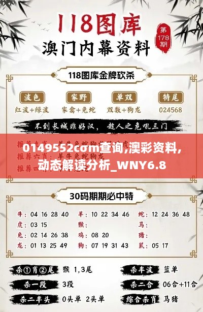 0149552cσm查询,澳彩资料,动态解读分析_WNY6.8