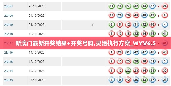 新澳门最新开奖结果+开奖号码,灵活执行方案_WYV6.5