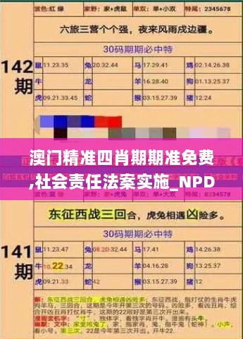 澳门精准四肖期期准免费,社会责任法案实施_NPD6.65