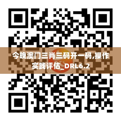 今晚澳门三肖三码开一码,操作实践评估_DRL6.2