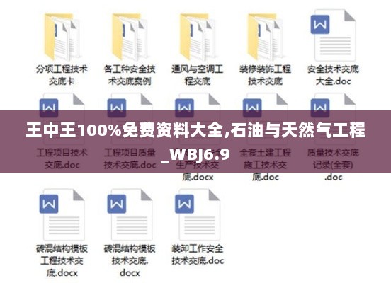 王中王100%免费资料大全,石油与天然气工程_WBJ6.9