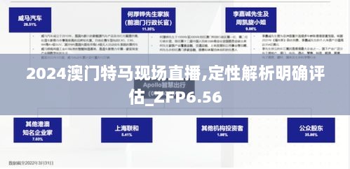 2024澳门特马现场直播,定性解析明确评估_ZFP6.56