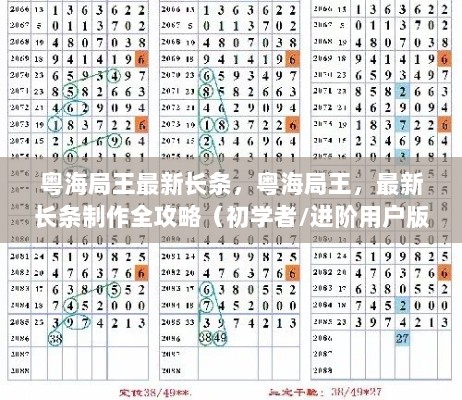 粤海局王最新长条制作全攻略（初学者与进阶用户版）