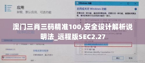 澳门三肖三码精准100,安全设计解析说明法_远程版SEC2.27