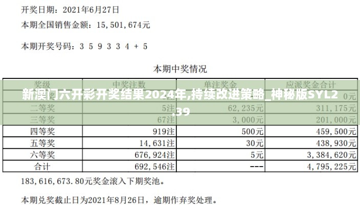 新澳门六开彩开奖结果2024年,持续改进策略_神秘版SYL2.39