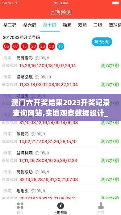 澳门六开奖结果2023开奖记录查询网站,实地观察数据设计_时尚版PQB2.52