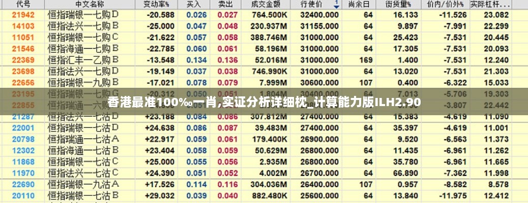 香港最准100‰一肖,实证分析详细枕_计算能力版ILH2.90