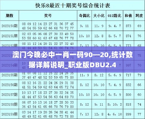 澳门今晚必中一肖一码90—20,统计数据详解说明_职业版DBU2.4