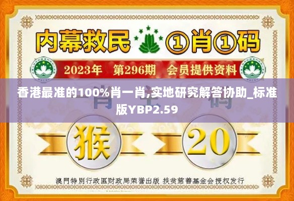 香港最准的100%肖一肖,实地研究解答协助_标准版YBP2.59