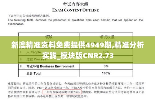 新澳精准资料免费提供4949期,精准分析实践_模块版CNR2.73