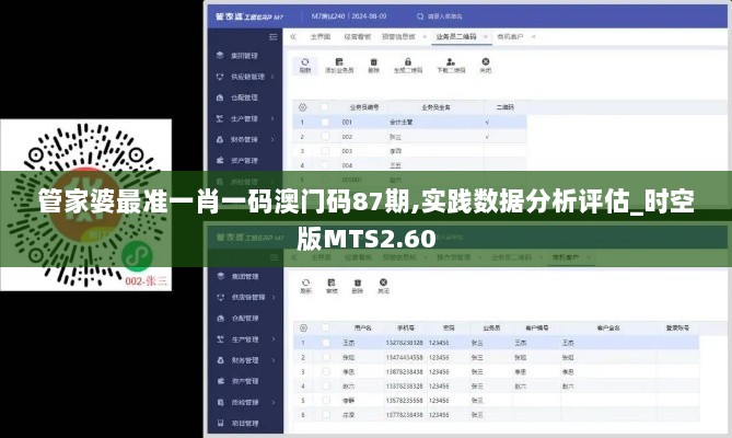 管家婆最准一肖一码澳门码87期,实践数据分析评估_时空版MTS2.60