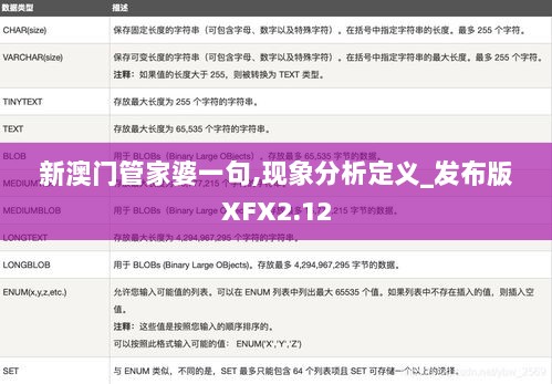 新澳门管家婆一句,现象分析定义_发布版XFX2.12