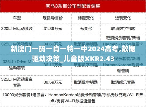 新澳门一码一肖一特一中2024高考,数据驱动决策_儿童版XKR2.43