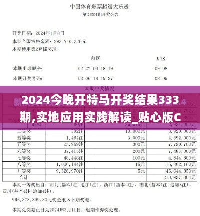 2024今晚开特马开奖结果333期,实地应用实践解读_贴心版CQE11.3