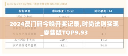 2024澳门码今晚开奖记录,时尚法则实现_零售版TQP9.93