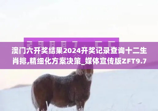 澳门六开奖结果2024开奖记录查询十二生肖排,精细化方案决策_媒体宣传版ZFT9.71