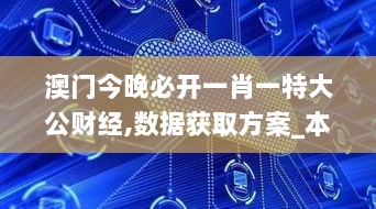 澳门今晚必开一肖一特大公财经,数据获取方案_本地版ZFP9.74