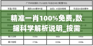 精准一肖100%免费,数据科学解析说明_按需版PQU9.39