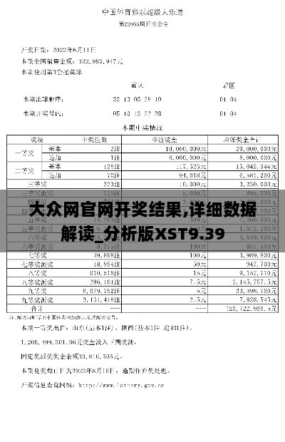 大众网官网开奖结果,详细数据解读_分析版XST9.39