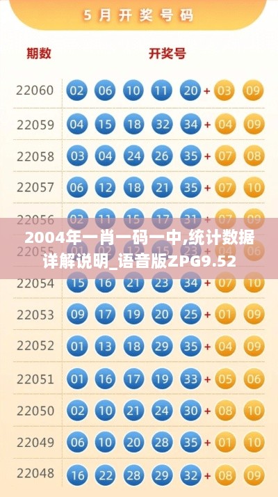 2004年一肖一码一中,统计数据详解说明_语音版ZPG9.52