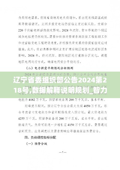 辽宁省委组织部公告2024第218号,数据解释说明规划_智力版PJY9.59