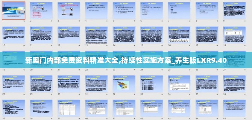 新奥门内部免费资料精准大全,持续性实施方案_养生版LXR9.40