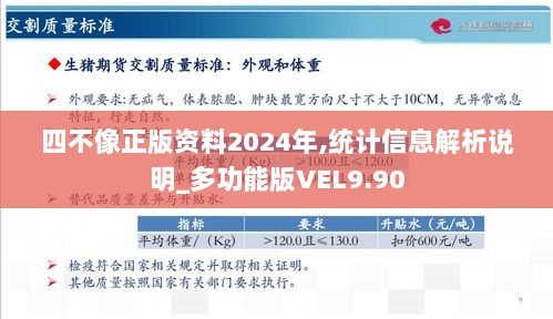 四不像正版资料2024年,统计信息解析说明_多功能版VEL9.90