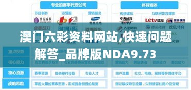 澳门六彩资料网站,快速问题解答_品牌版NDA9.73