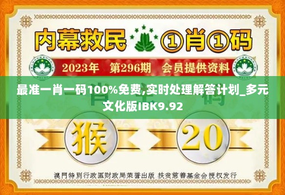 最准一肖一码100%免费,实时处理解答计划_多元文化版IBK9.92