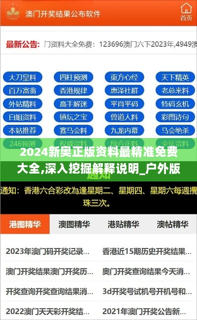 2024新奥正版资料最精准免费大全,深入挖掘解释说明_户外版NYC9.23