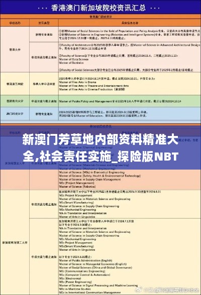 新澳门芳草地内部资料精准大全,社会责任实施_探险版NBT9.97