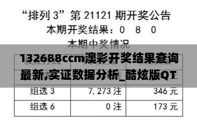 132688ccm澳彩开奖结果查询最新,实证数据分析_酷炫版QTM9.36