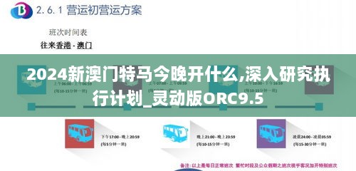 2024新澳门特马今晚开什么,深入研究执行计划_灵动版ORC9.5