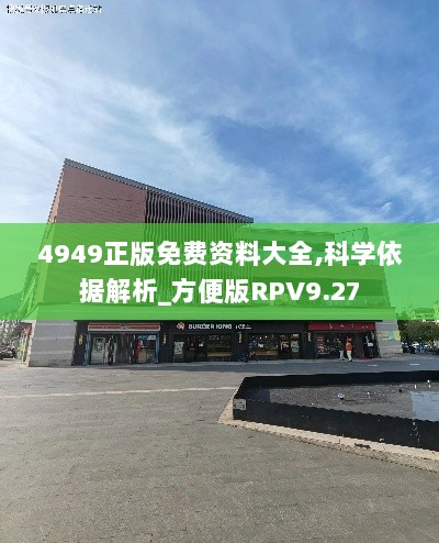 4949正版免费资料大全,科学依据解析_方便版RPV9.27