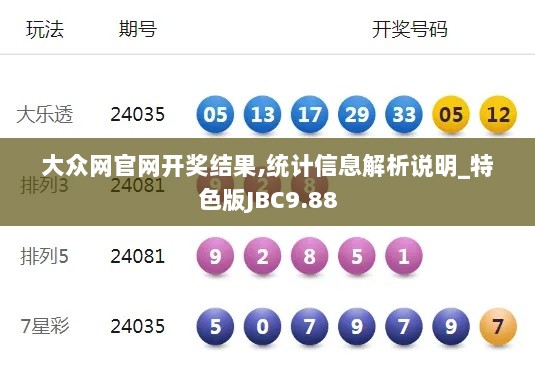 大众网官网开奖结果,统计信息解析说明_特色版JBC9.88