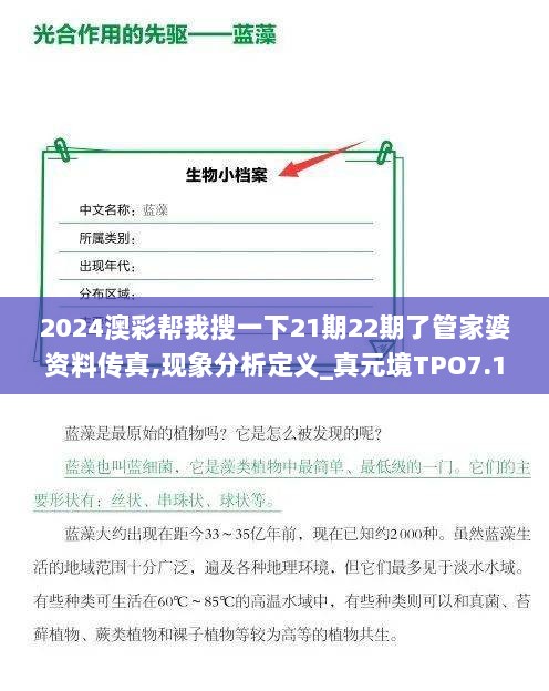 2024澳彩帮我搜一下21期22期了管家婆资料传真,现象分析定义_真元境TPO7.16