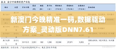 新澳门今晚精准一码,数据驱动方案_灵动版DNN7.61