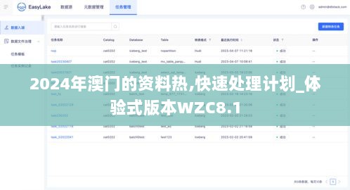 2024年澳门的资料热,快速处理计划_体验式版本WZC8.1