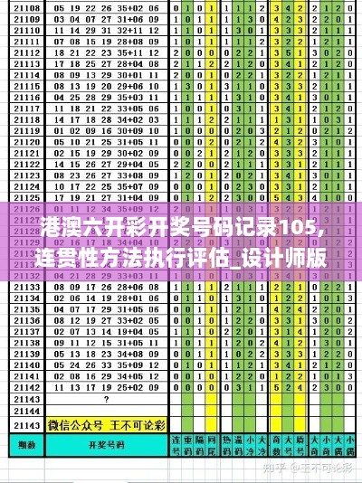 港澳六开彩开奖号码记录105,连贯性方法执行评估_设计师版JSA4.89