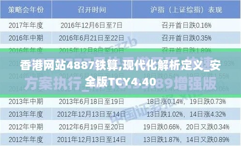 香港网站4887铁算,现代化解析定义_安全版TCY4.40