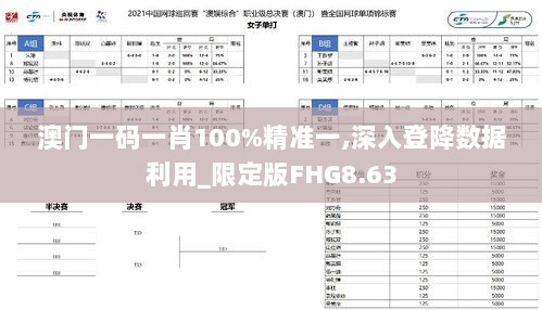 澳门一码一肖100%精准一,深入登降数据利用_限定版FHG8.63