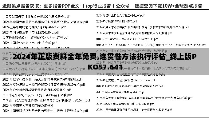 2024年正版资料全年免费,连贯性方法执行评估_线上版PKO57.641