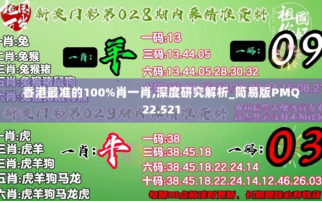 香港最准的100%肖一肖,深度研究解析_简易版PMQ22.521