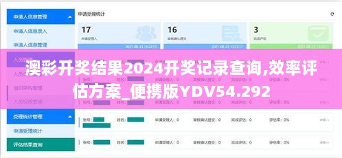 澳彩开奖结果2024开奖记录查询,效率评估方案_便携版YDV54.292