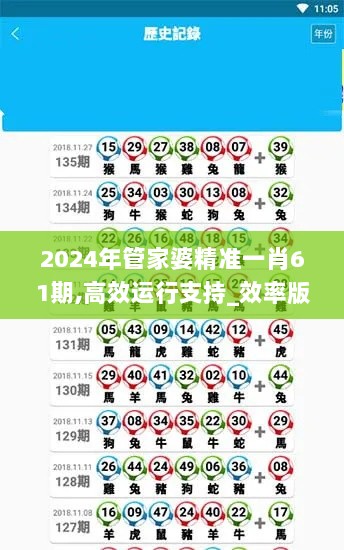 2024年管家婆精准一肖61期,高效运行支持_效率版TFL8.406